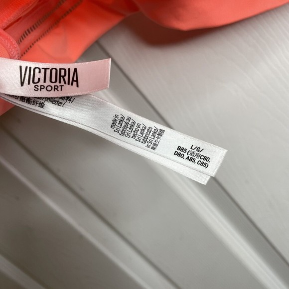 Victoria's Secret Sport Bra Womens Large Orange Racerback New - Picture 3 of 6